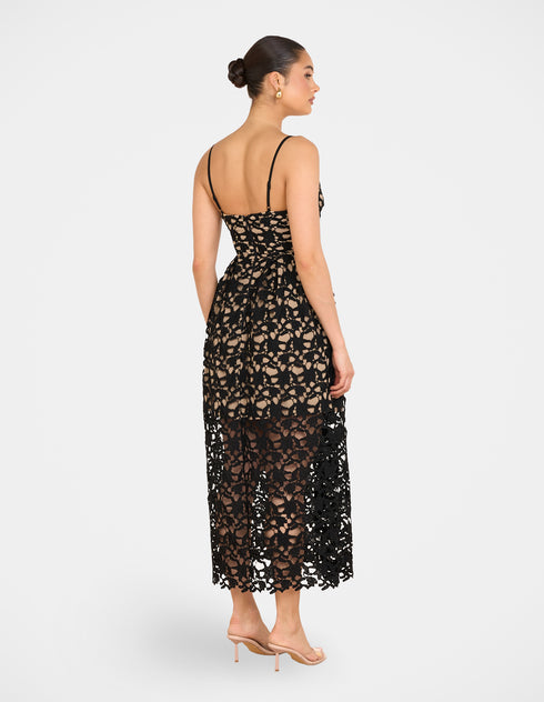 Warna Lace Midi Dress